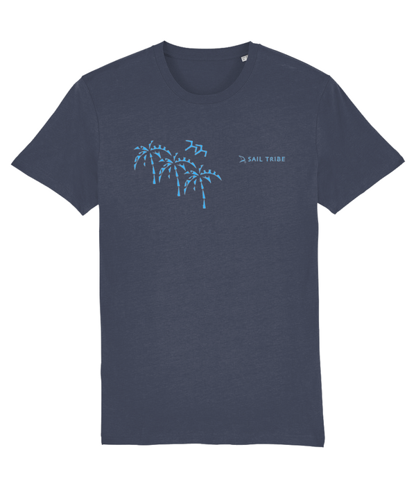 Tribal Palm - Blue, Sailing T Shirts