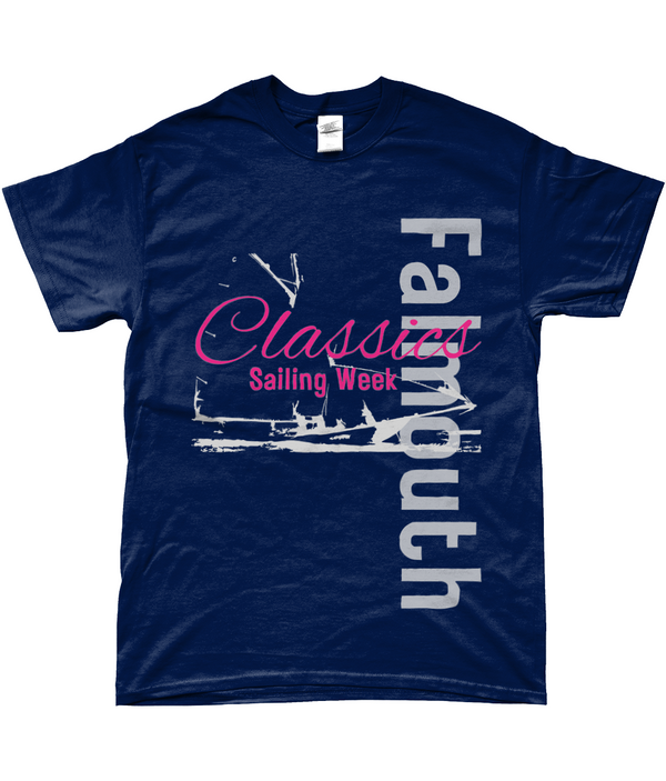 Falmouth Classics Week Sailing T Shirt - Navy