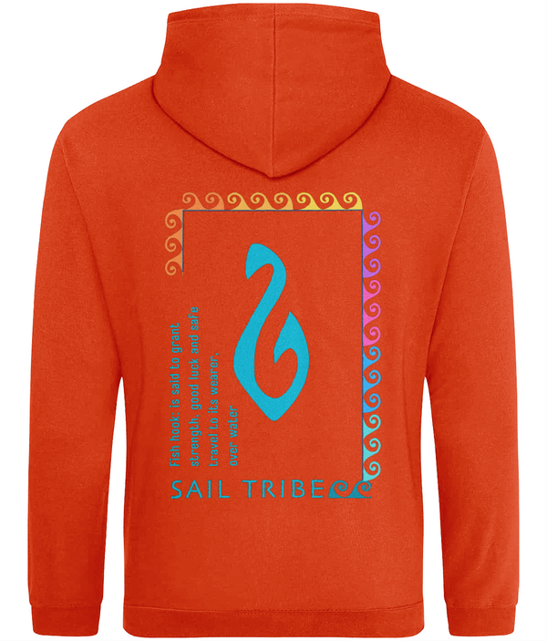 Sailing Hoodie - Fish hook Graphics -Burnt Orange