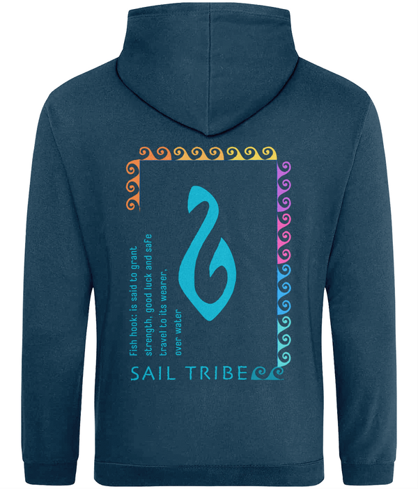 Sailing Hoodie - Fish hook Graphics -Ink Blue