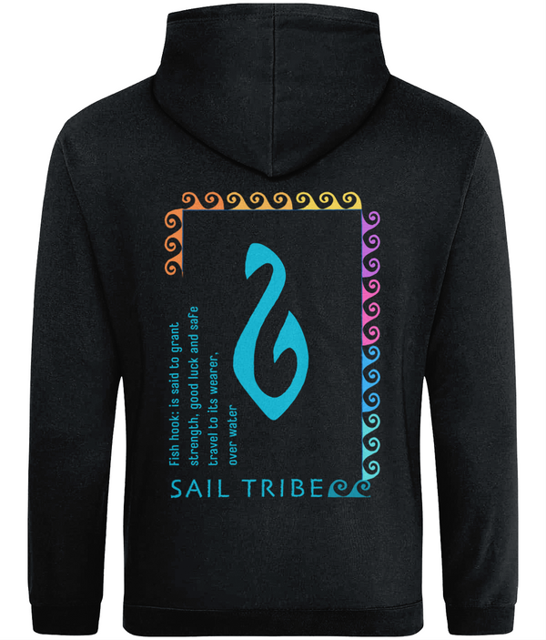 Sailing Hoodie - Fish hook Graphics - Navy Smoke