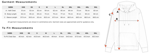 Sail Tribe Sailing Hoodie Size Guide