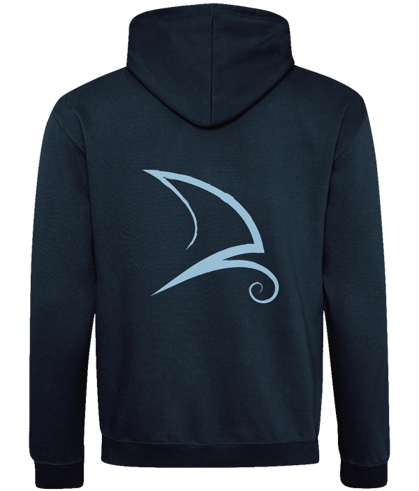 Sailing Clothing - Sailing Hoodie with Blue inner hood - back view