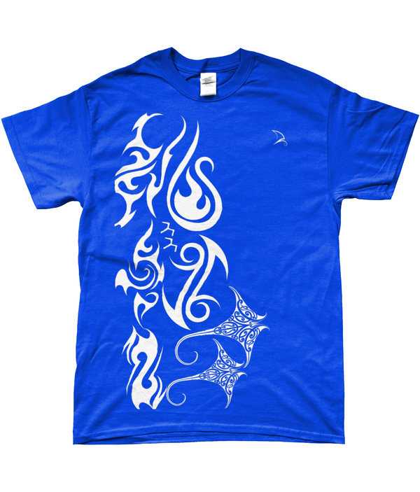 Sailing T Shirt with Maori Graphics - Royal Blue