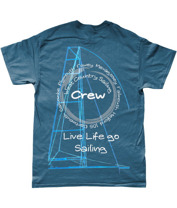West Country Sailing T Shirt Unique Design - Indigo