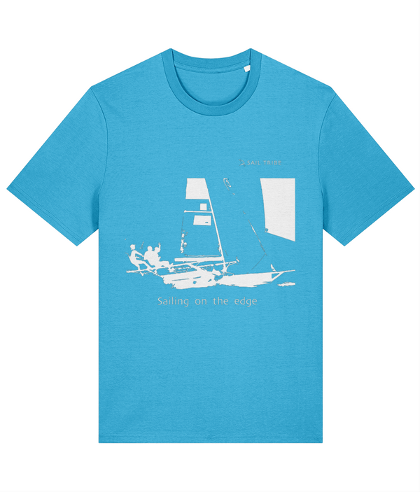 Sailing T Shirt Skiff on the edge graphics