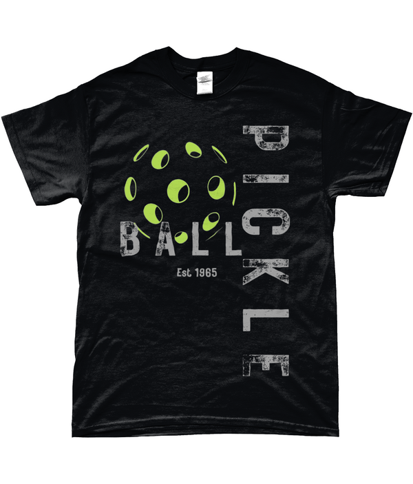 T-Shirt with Pickleball Graphics - Rustic Font