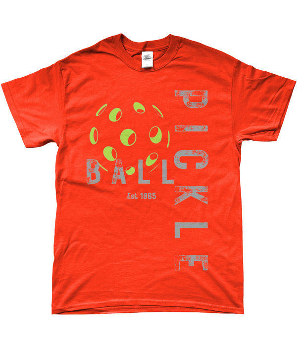 T-Shirt with Pickleball Graphics - Rustic Font