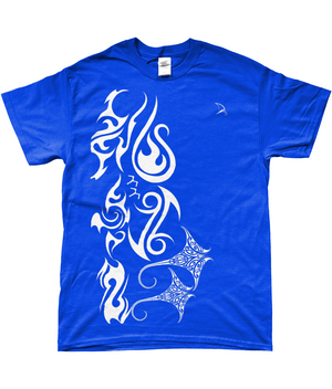 Sailing T Shirt with Maori Graphics - Royal Blue 